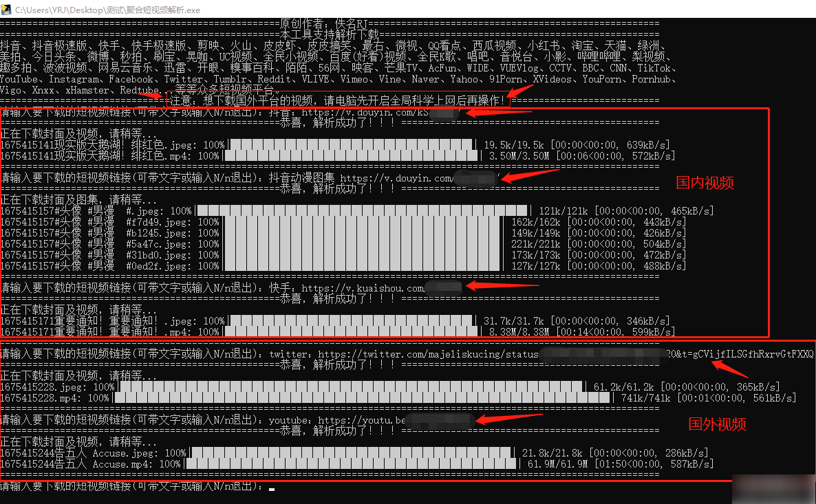 聚合短视频解析V1.0版本-支持国内外众多短视频平台 - 小轻秀场