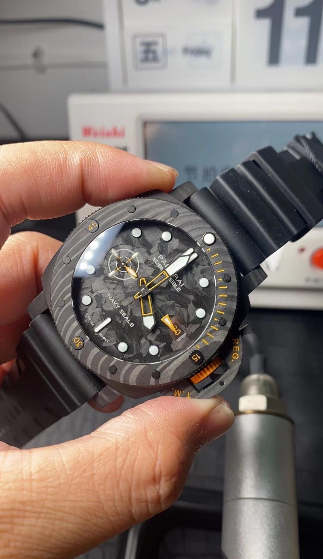 【拾陆腕表】VS厂SBF厂沛纳海pam1324碳纤维做工好吗？ - 小轻秀场